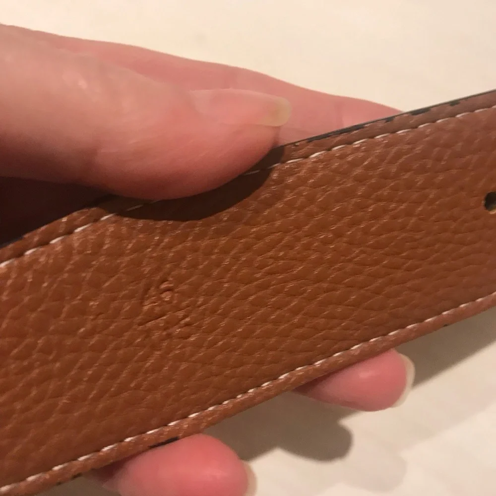 HERMES reversible leather belt in gold hardware - Picture 5 of 9